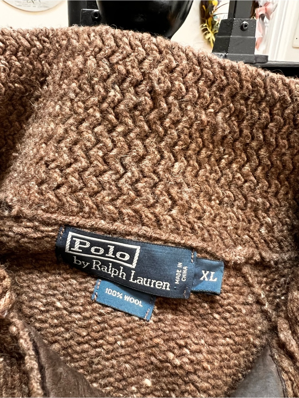 Polo by Ralph Lauren Brown Textured Wool Sweater - Picture 5 of 5